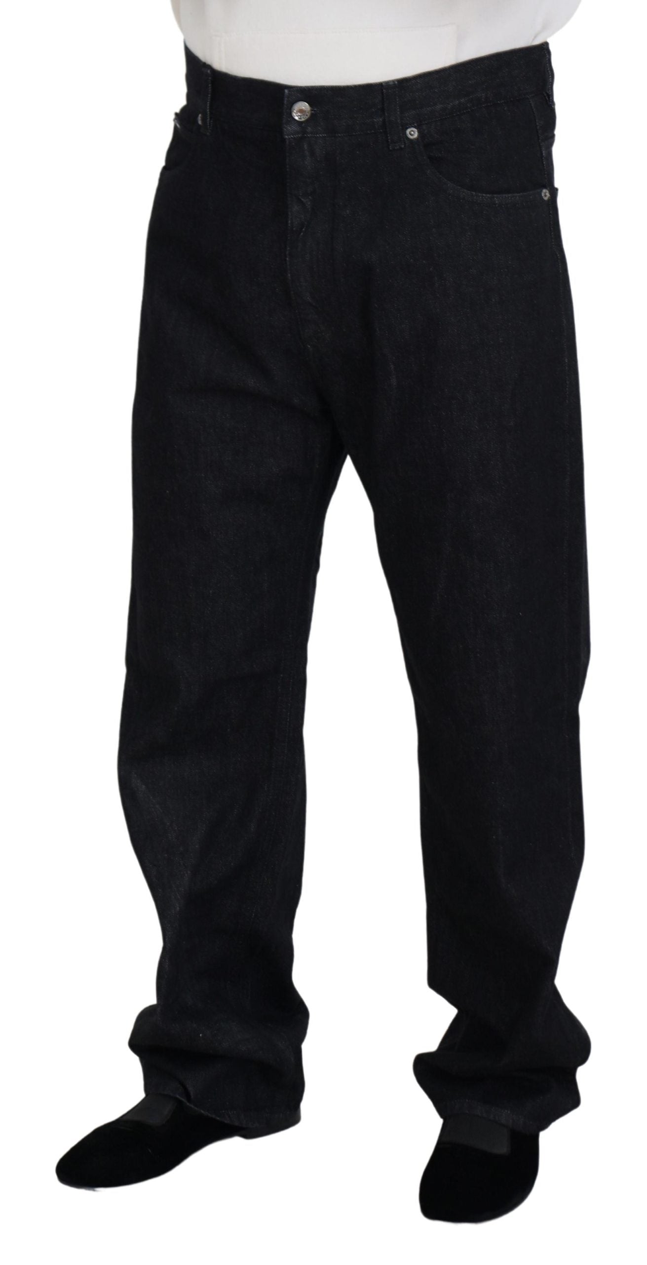 Dolce & Gabbana Black Washed Cotton Men Casual Denim Men's Jeans