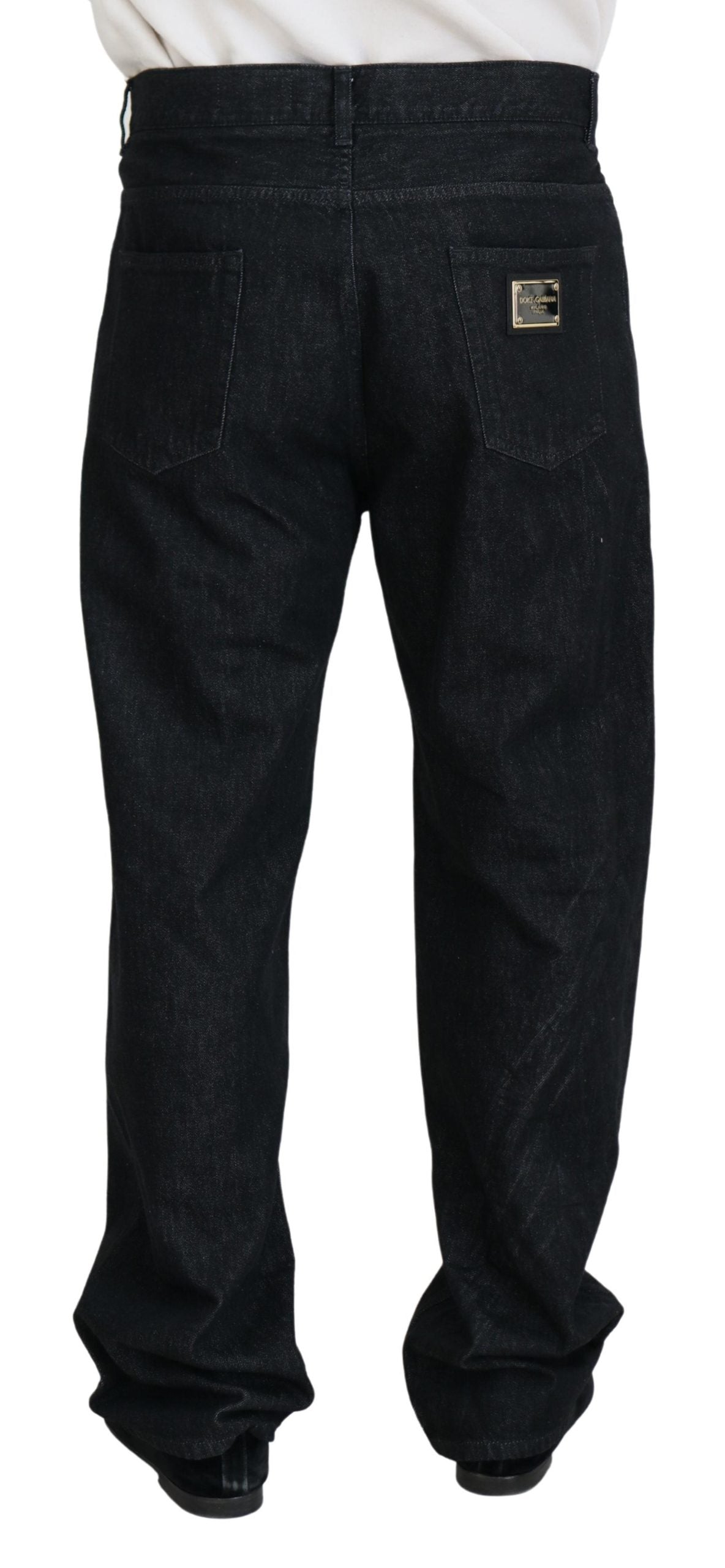 Dolce & Gabbana Black Washed Cotton Men Casual Denim Men's Jeans