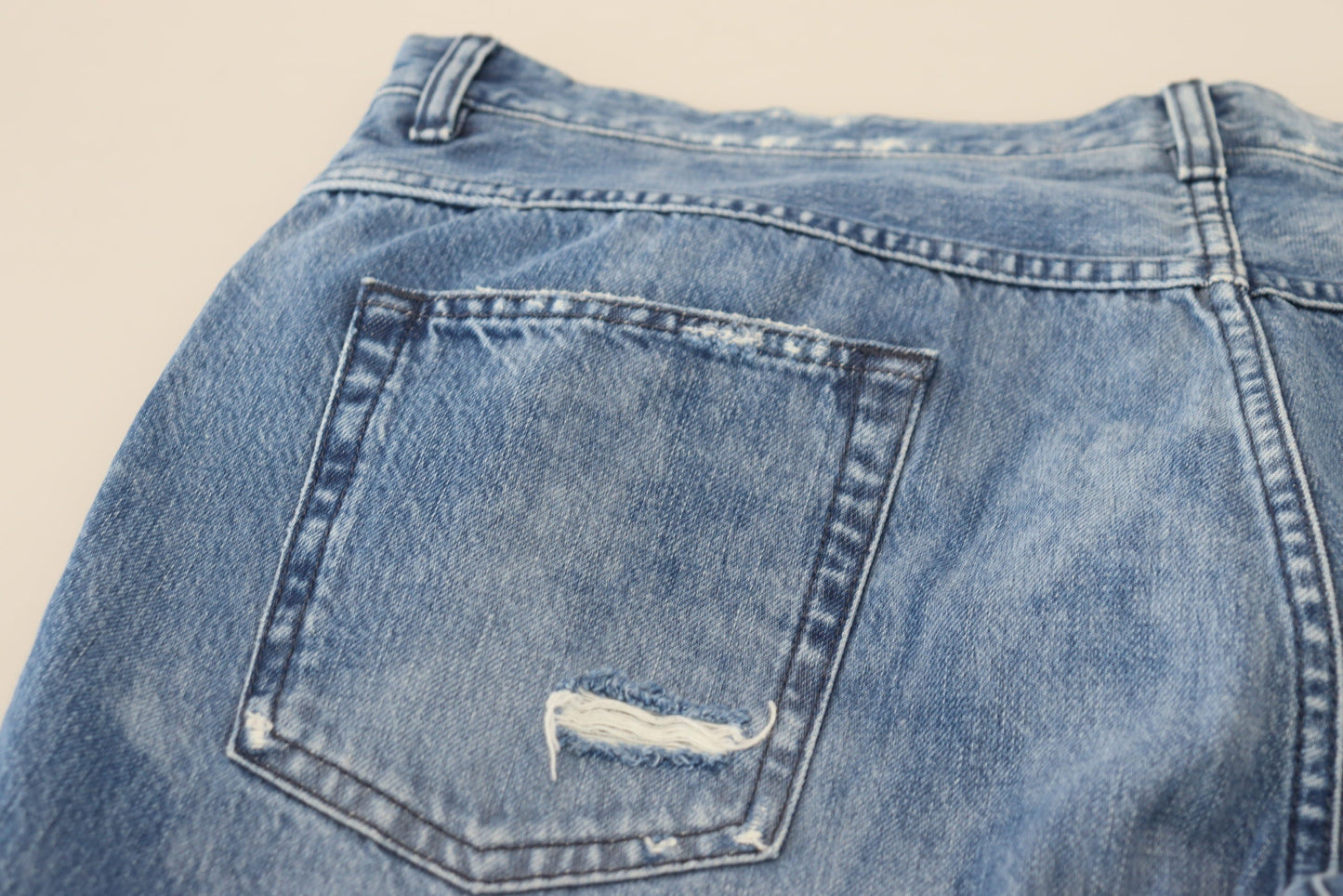 Dolce & Gabbana Blue Washed Cotton Casual Denim Men's Jeans