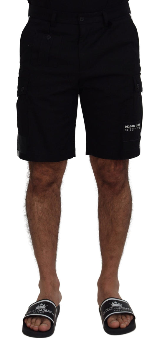 Dolce & Gabbana Black Bermuda Cargo Casual Men's Shorts