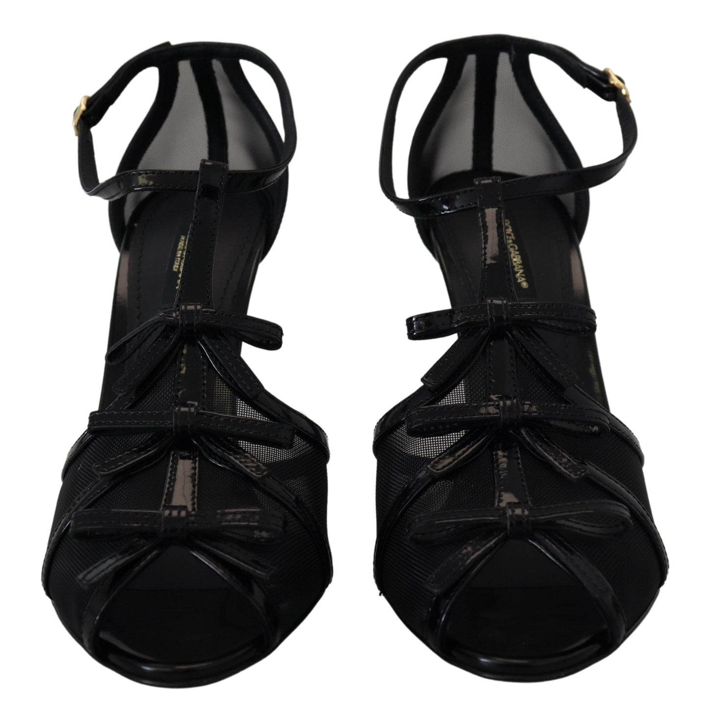 Dolce & Gabbana Black Stiletto High Heels Sandals Women's Shoes