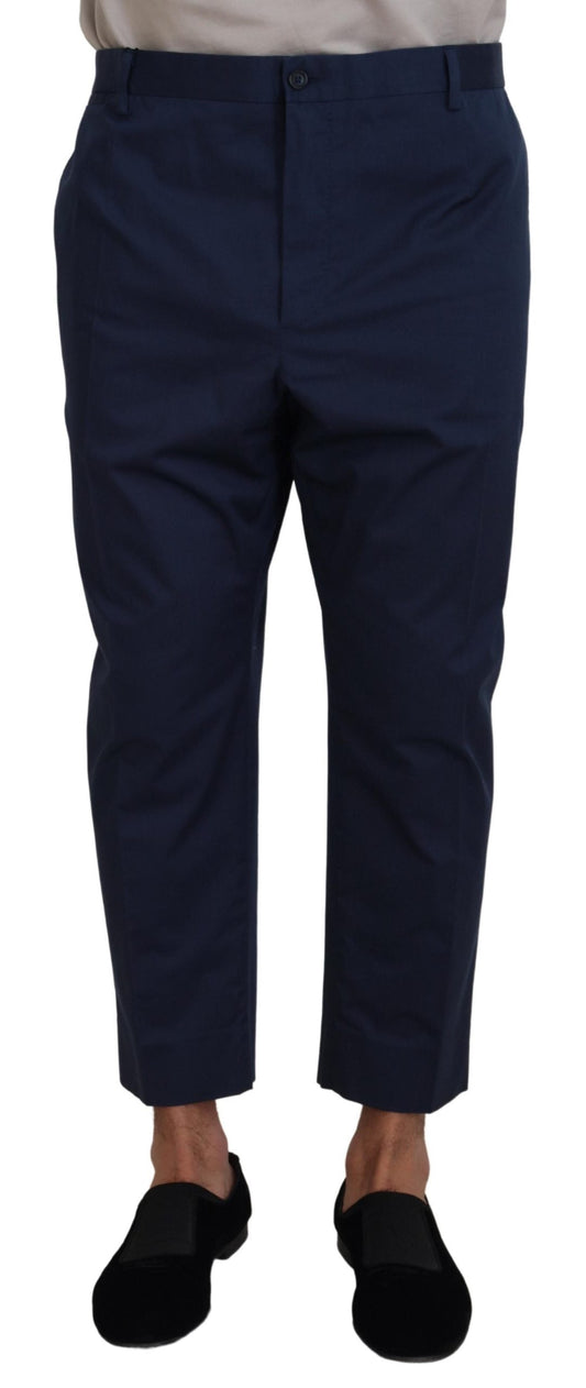 Dolce & Gabbana Blue Cotton Men Cropped Men's Pants