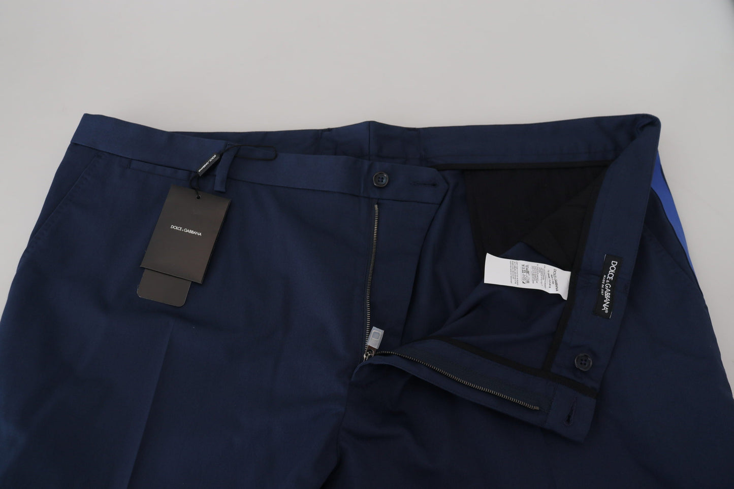 Dolce & Gabbana Blue Cotton Men Cropped Men's Pants
