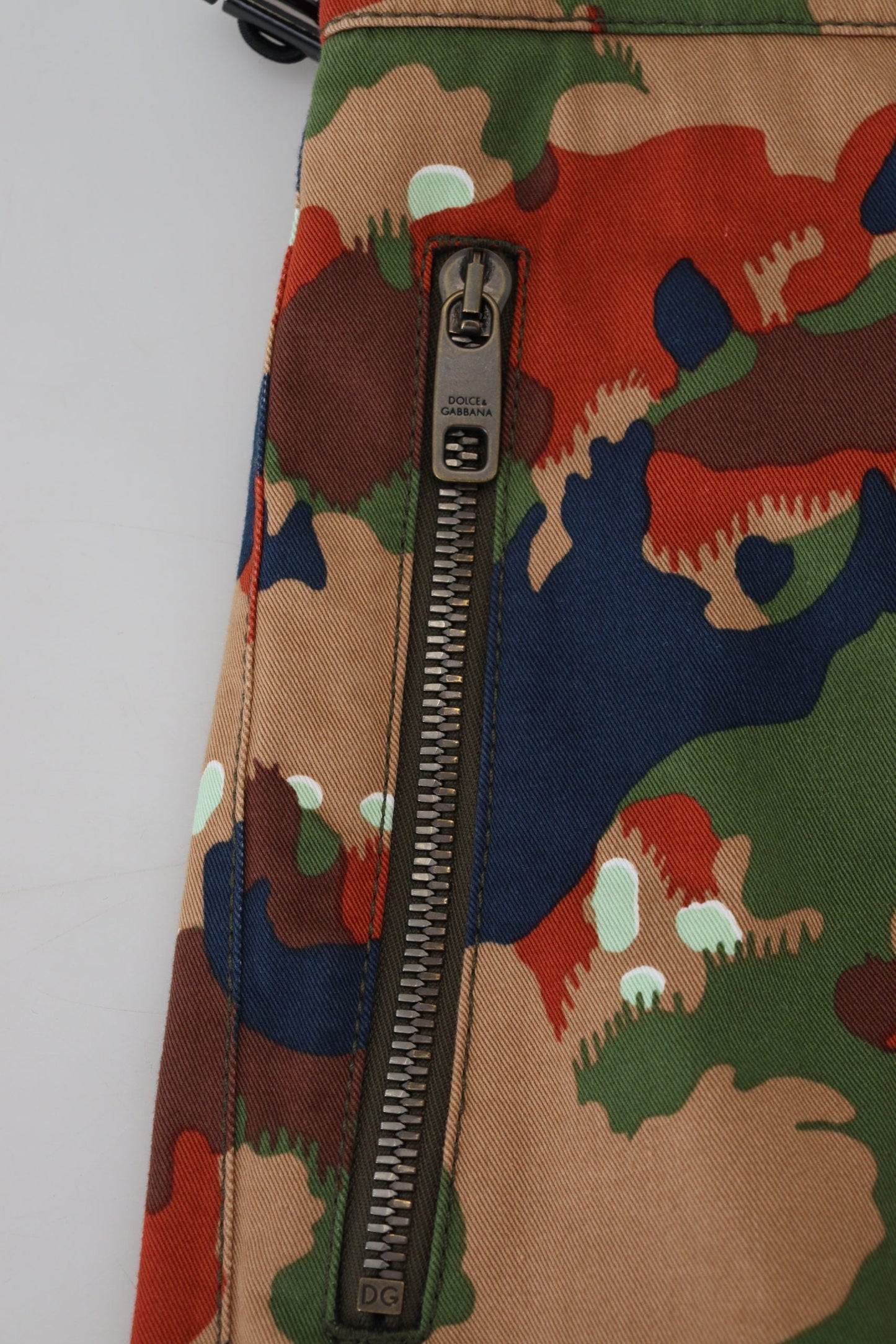 Dolce & Gabbana Multicolor Cotton Camouflaged Cargo Men's Shorts