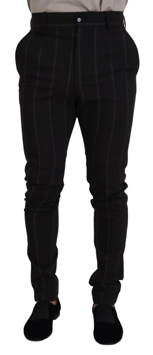 Dolce & Gabbana Black Wool Chino Formal Men Men's Pants
