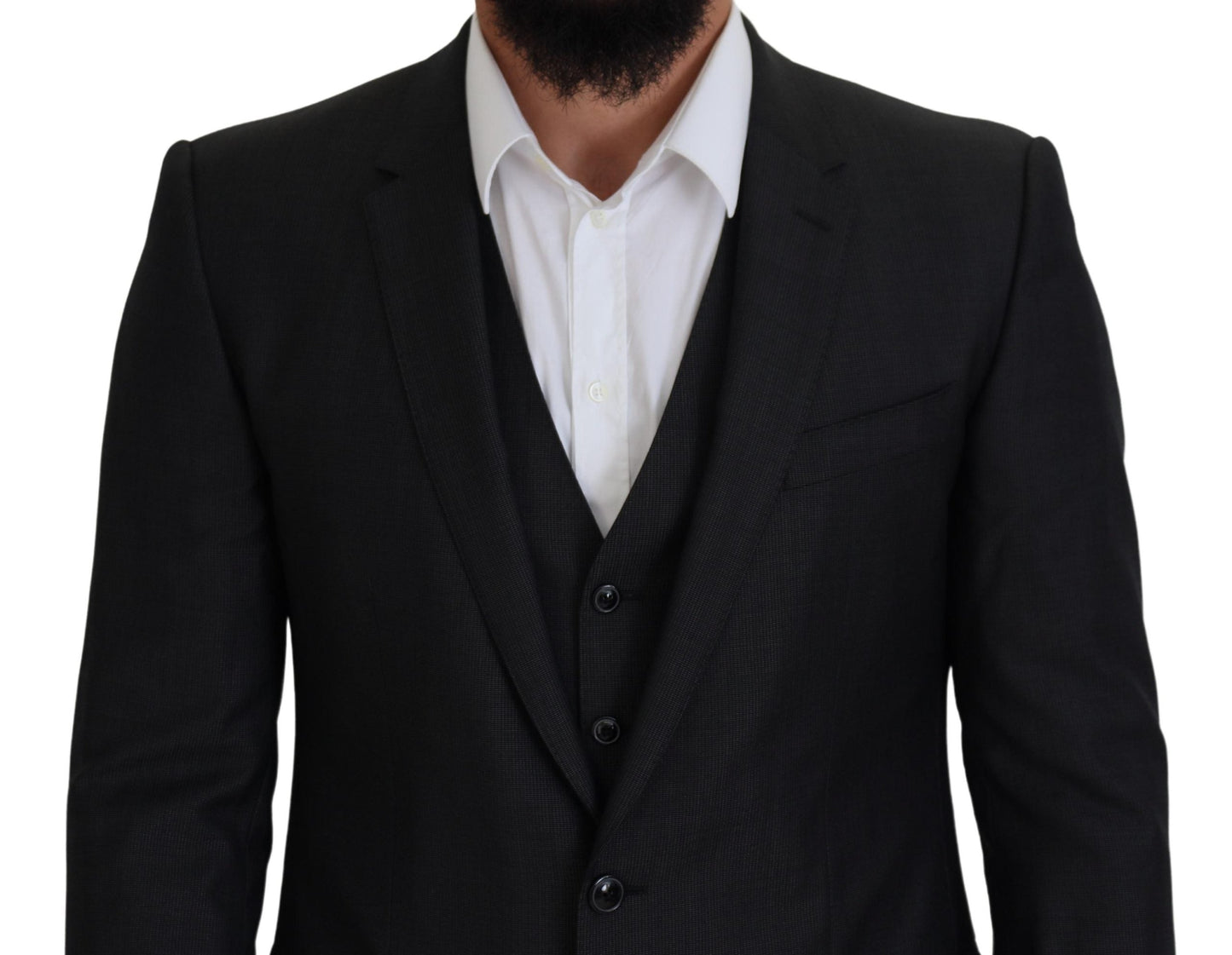 Dolce & Gabbana Gray MARTINI 3 Piece Slim Fit Men's Suit