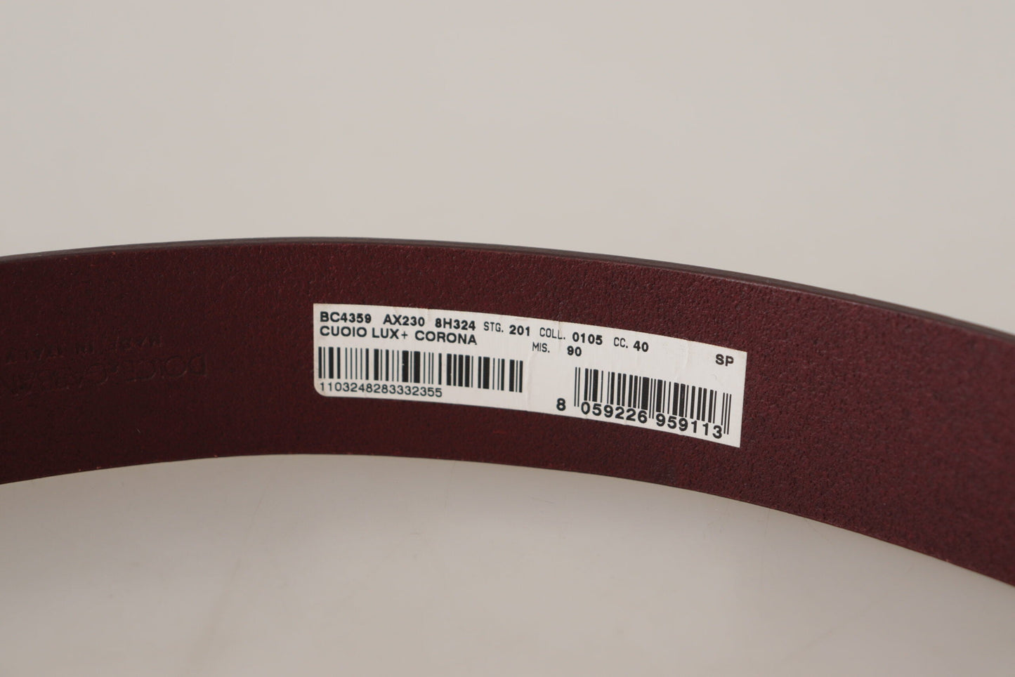 Dolce & Gabbana Brown Leather Silver Metal Crown Buckle Men's Belt