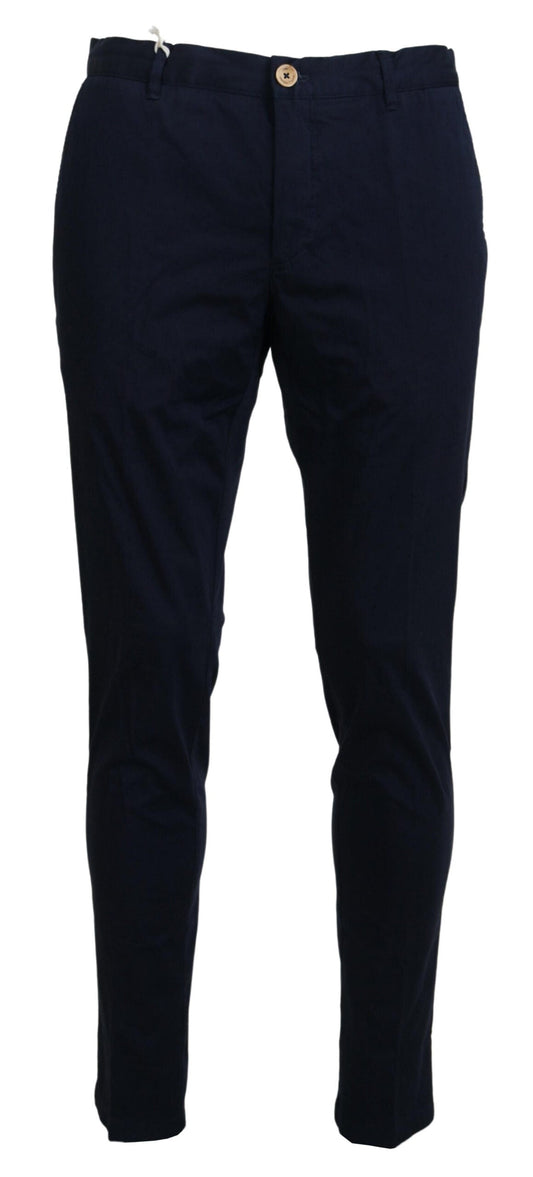 Domenico Tagliente Dark Blue Cotton Skinny Men Men's Pants