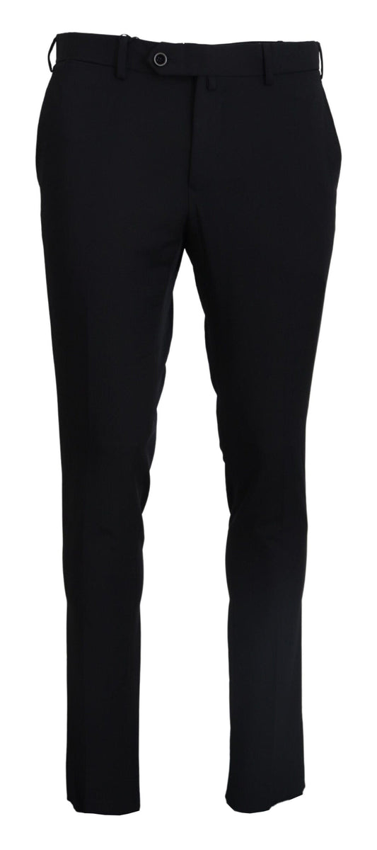 Domenico Tagliente Black Tapered Dress Formal Men's Pants (Pre-Owned)