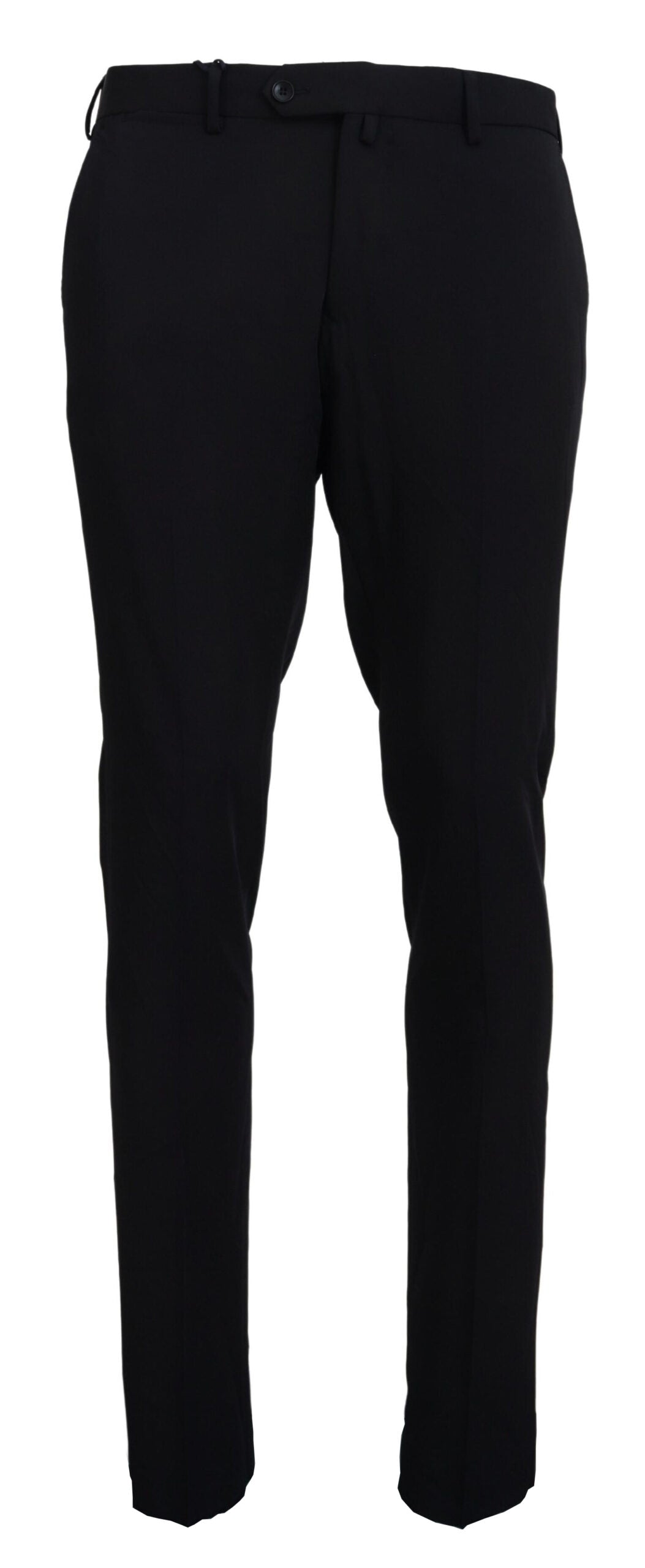 Domenico Tagliente Black Polyester Tapered Dress Men's Pants