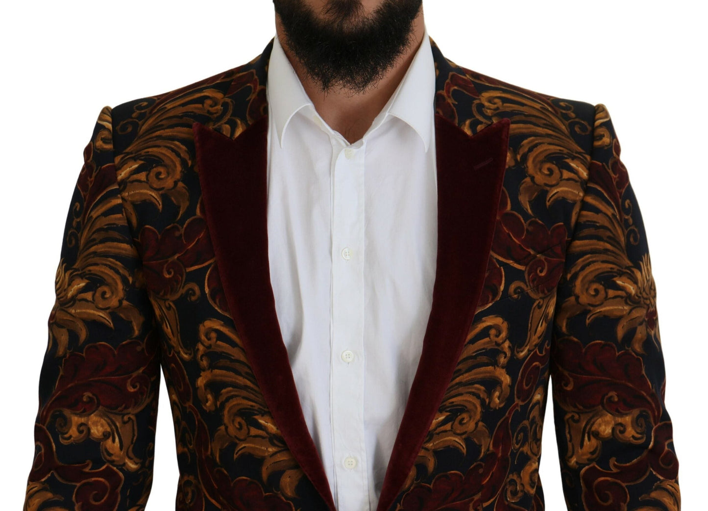 Dolce & Gabbana Multicolor Floral Single Breasted Martini Men's Blazer