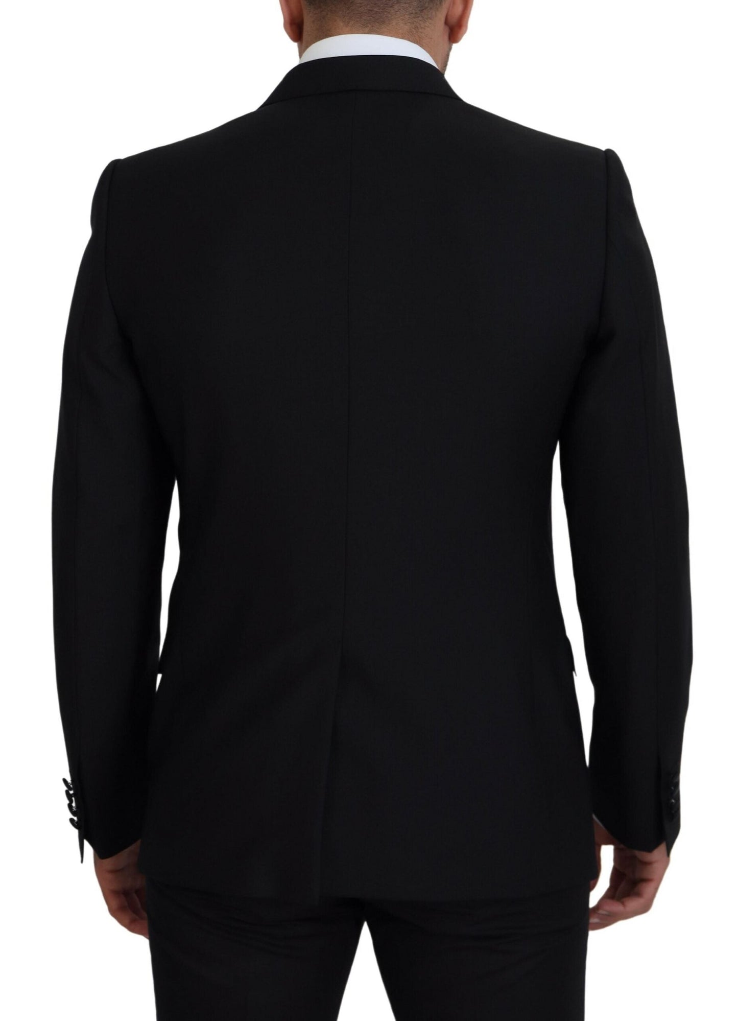 Dolce & Gabbana Black Slim Fit Formal Martini Men's Blazer