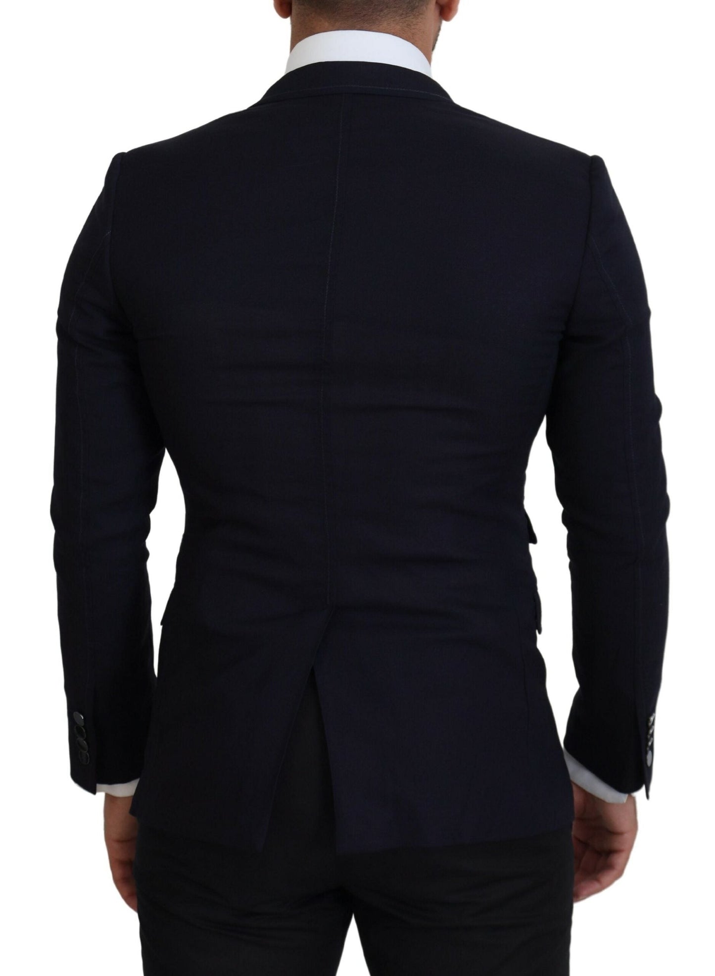 Dolce & Gabbana Blue Wool Formal Taormina Men's Blazer