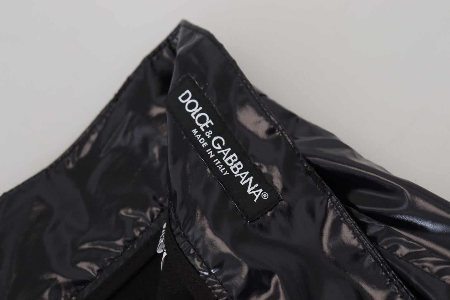Dolce & Gabbana Black Shining Nylon Skinny Men Men's Pants