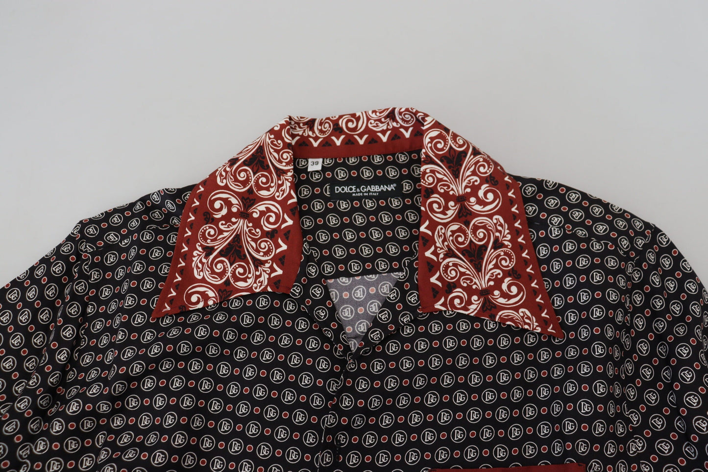Dolce & Gabbana Multicolor Patterned Silk Casual Men's Shirt