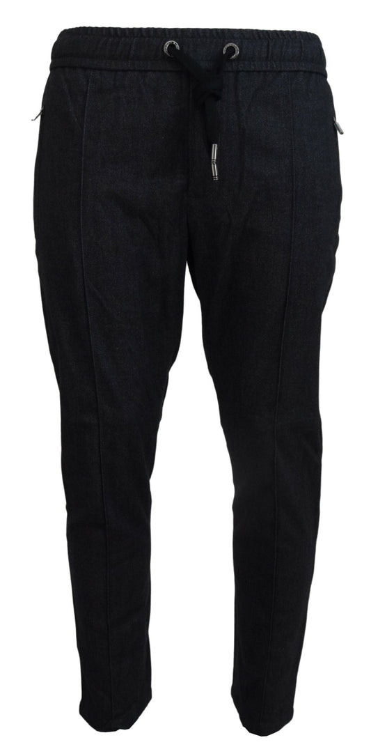 Dolce & Gabbana Grey Cotton Tapered Cotton Men's Pants