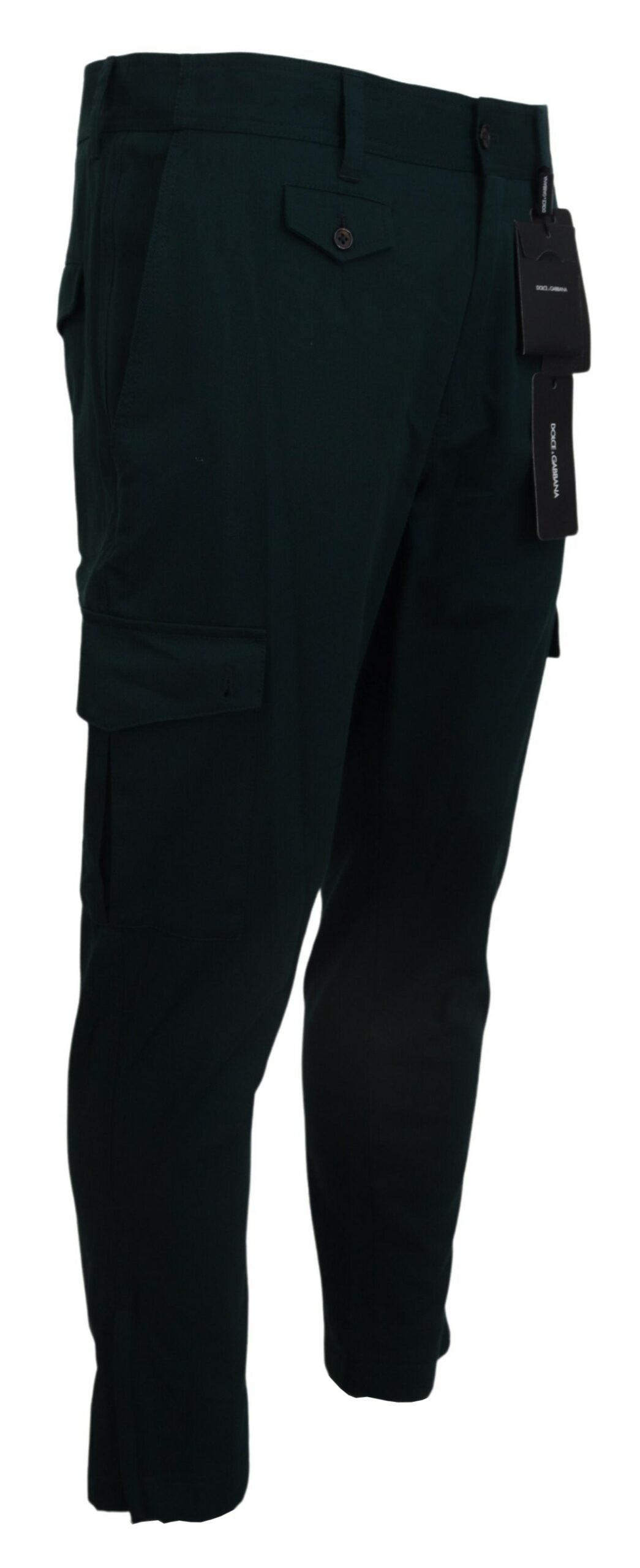 Dolce & Gabbana Green Cargo Cotton Stretch Jeans Men's Pant