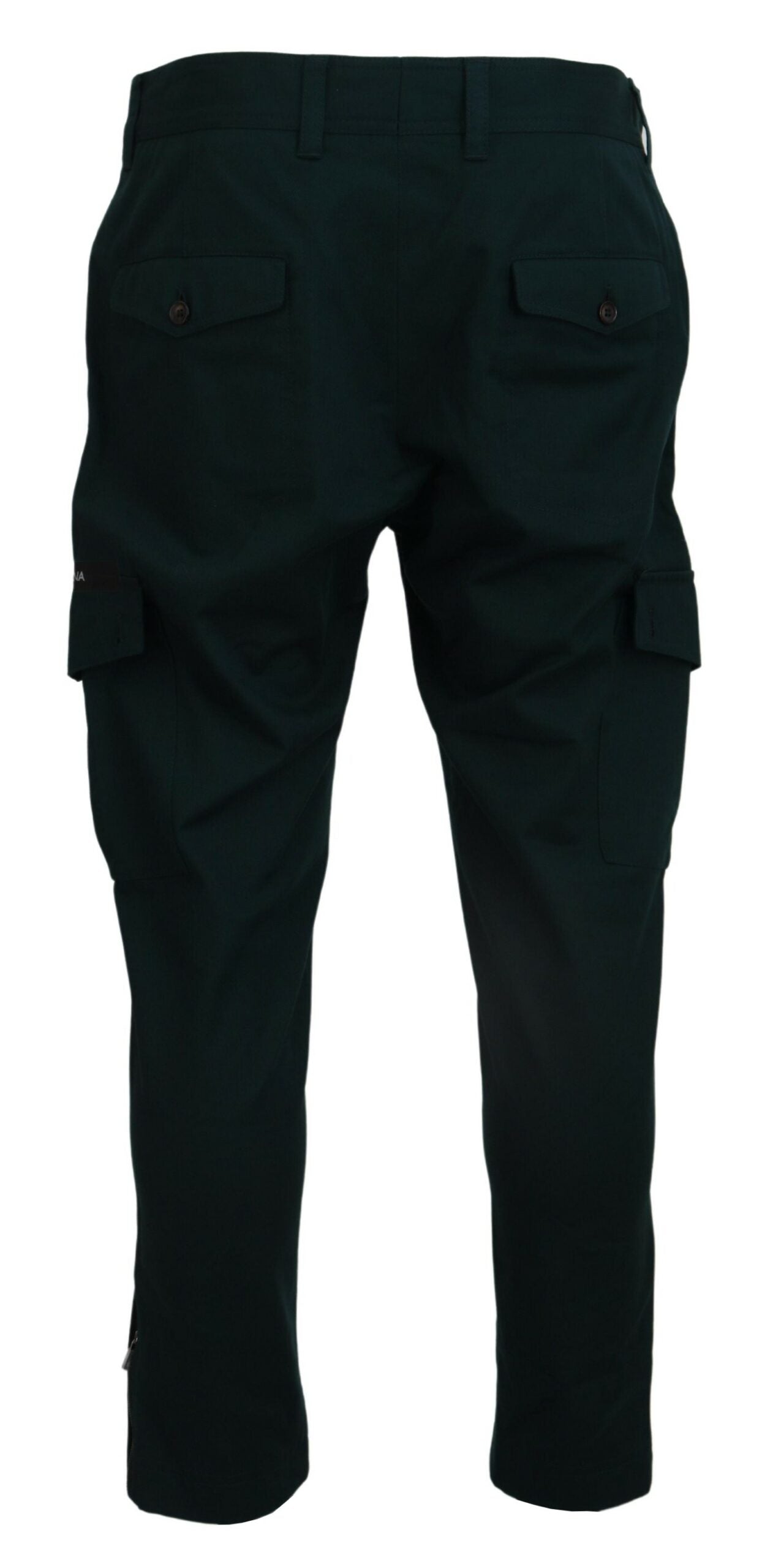 Dolce & Gabbana Green Cargo Cotton Stretch Jeans Men's Pant