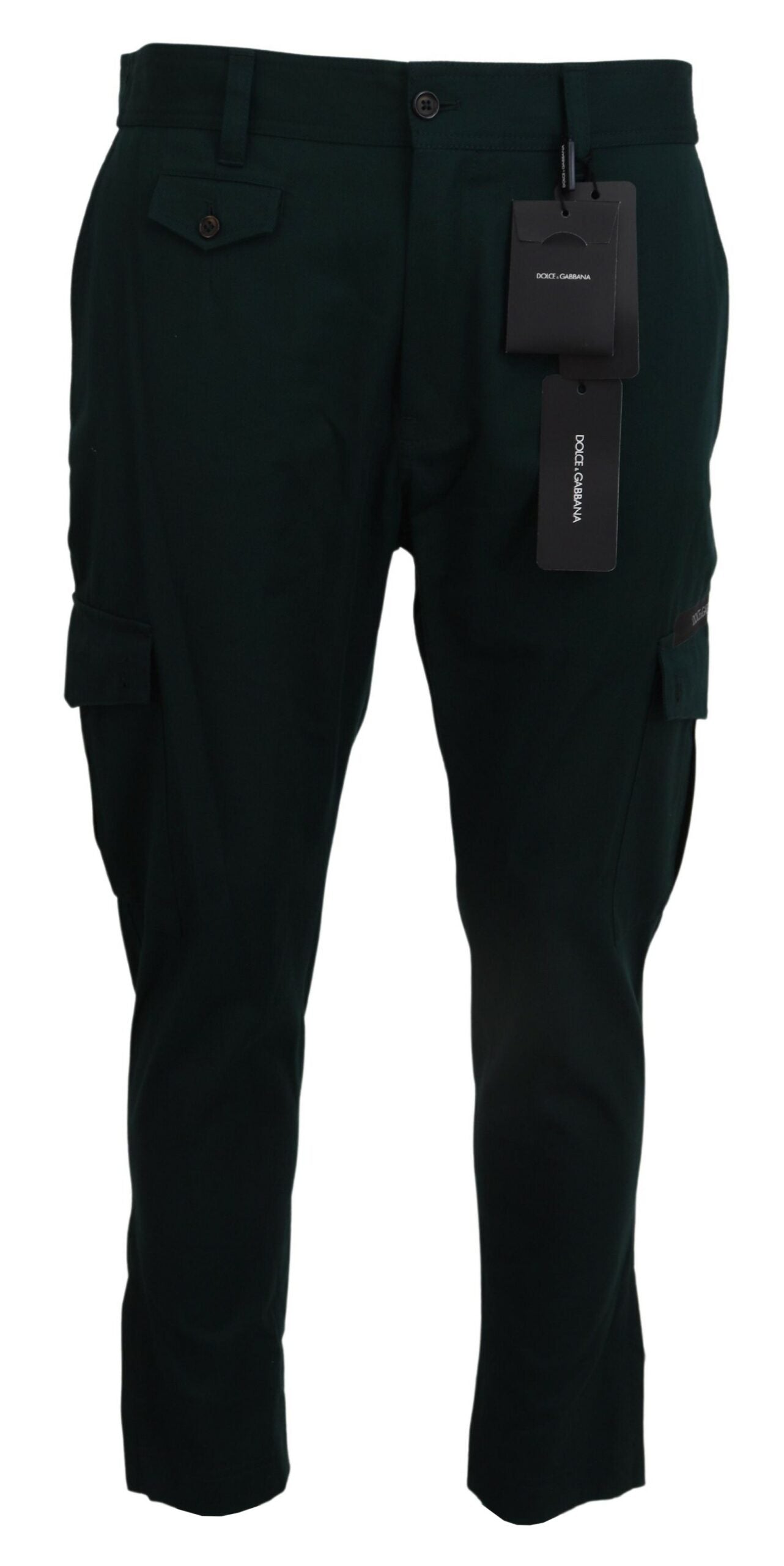 Dolce & Gabbana Green Cargo Cotton Stretch Jeans Men's Pant