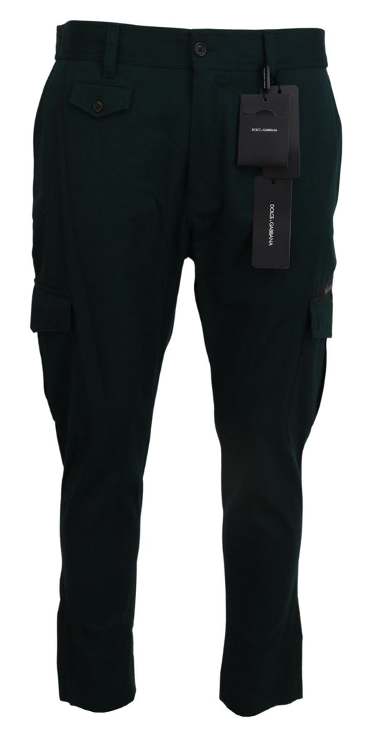 Dolce & Gabbana Green Cargo Cotton Stretch Jeans Men's Pant