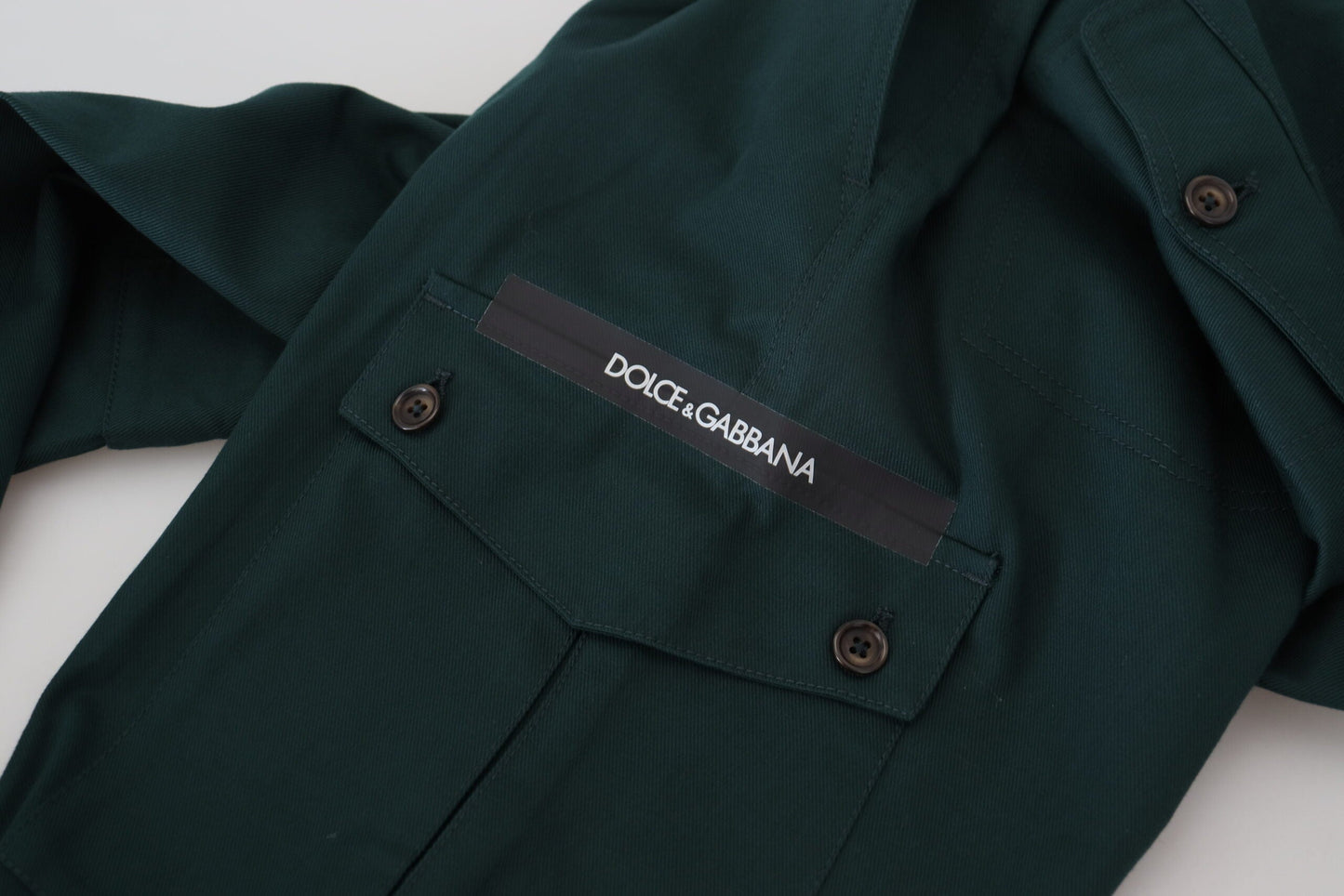 Dolce & Gabbana Green Cargo Cotton Stretch Jeans Men's Pant