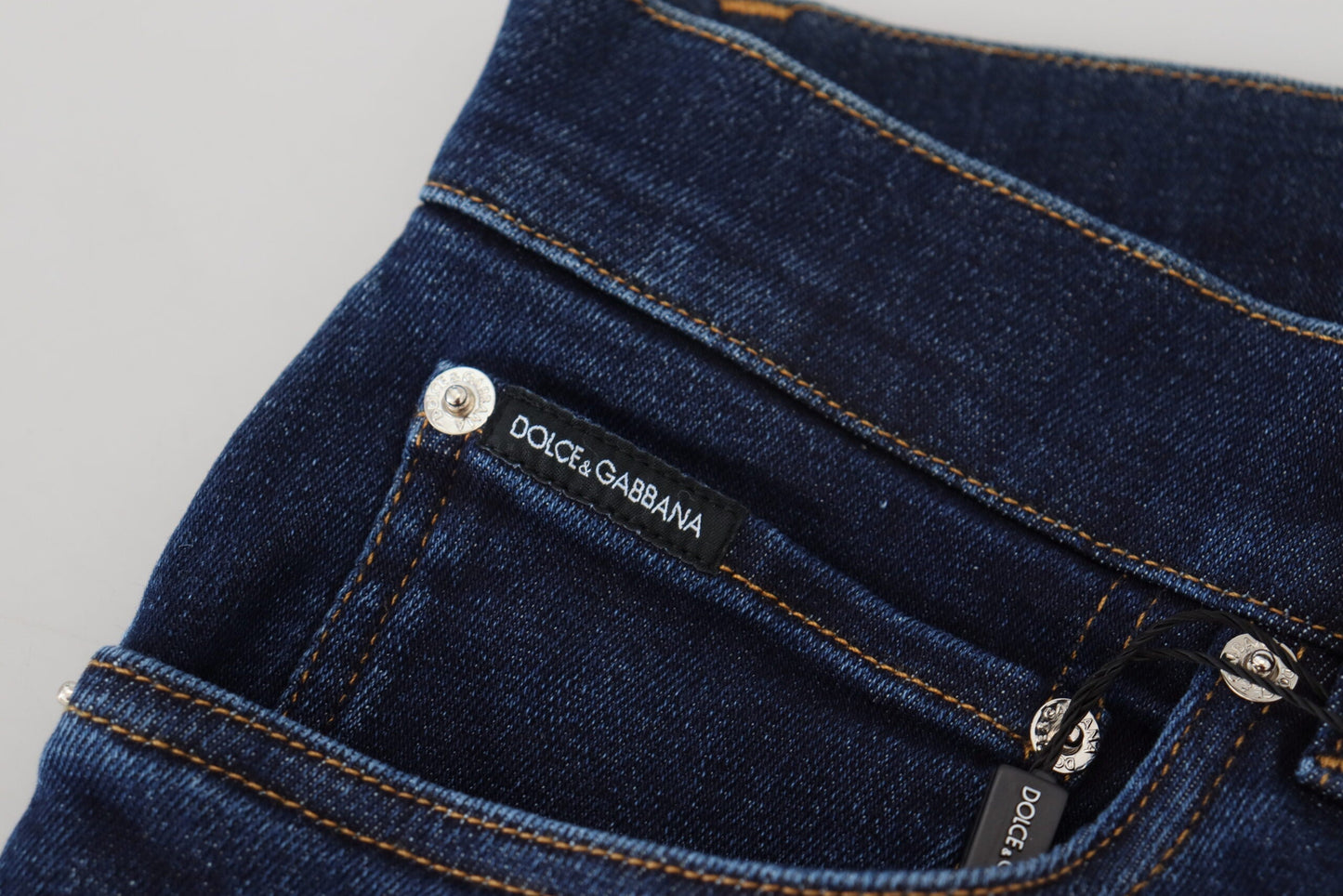 Dolce & Gabbana Dark Blue Cotton Denim SKINNY Men's Jeans