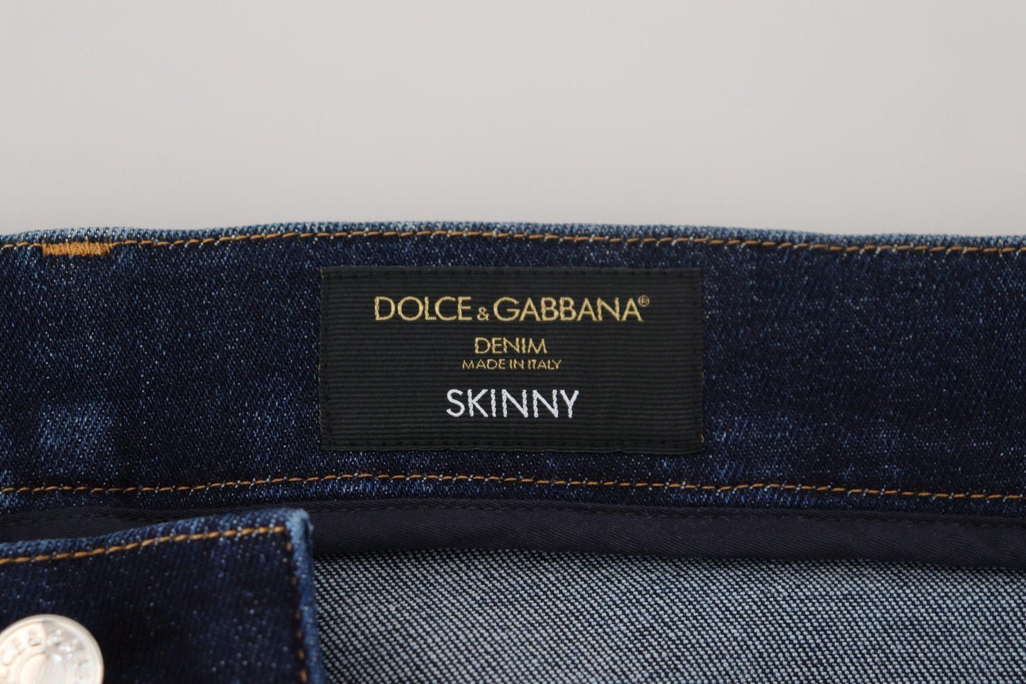Dolce & Gabbana Dark Blue Cotton Denim SKINNY Men's Jeans