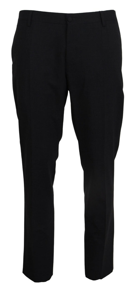 Dolce & Gabbana Gray Wool Stretch Dress Formal Slim Fit Men's Pant