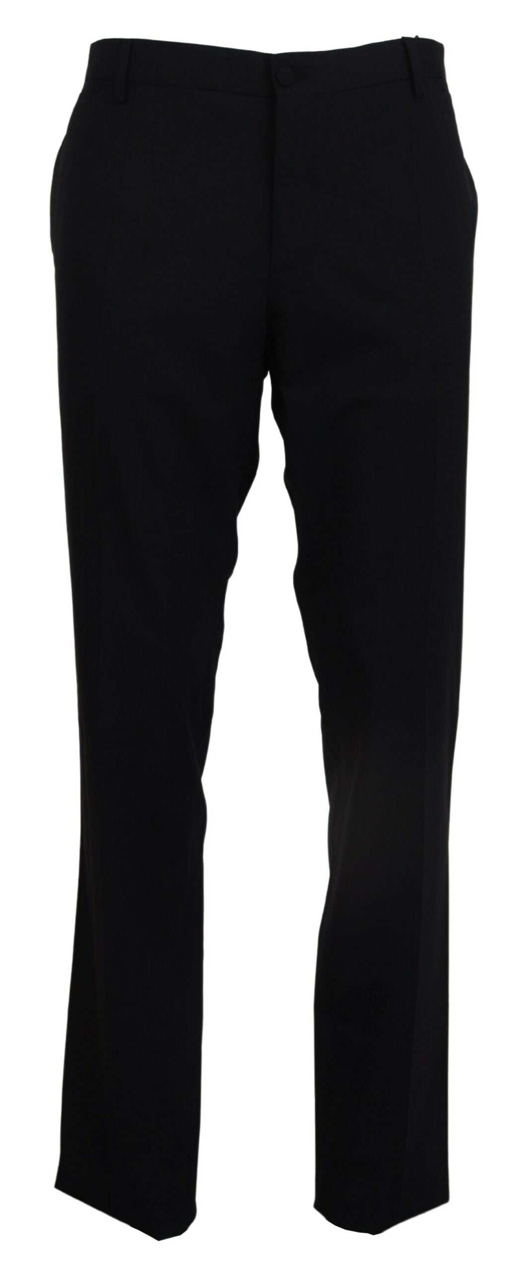 Dolce & Gabbana Black Wool Stretch Dress Formal Slim Fit Men's Pant