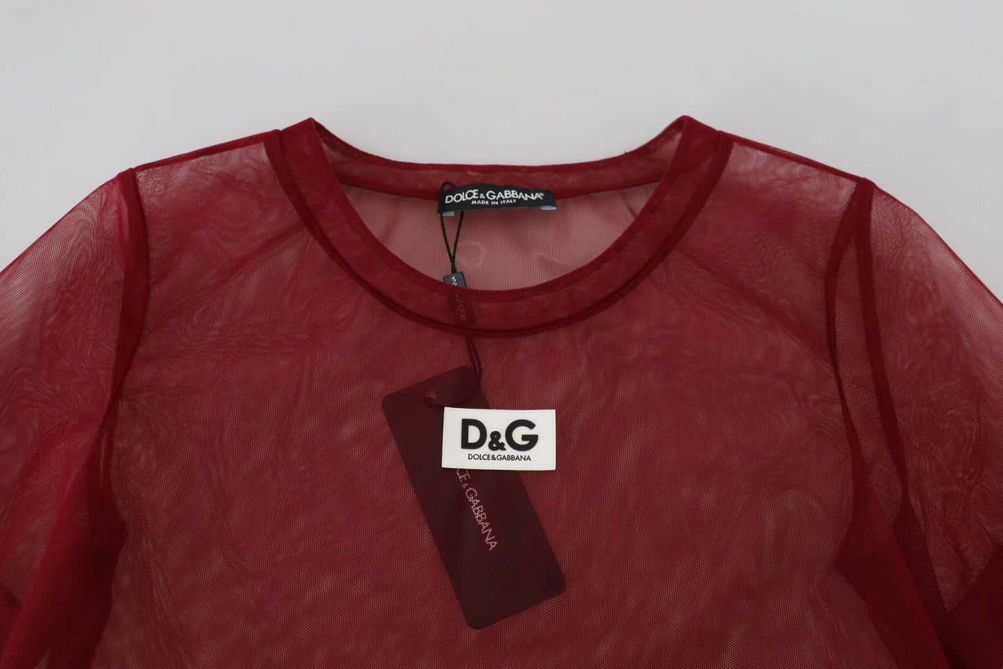 Dolce & Gabbana Maroon Nylon Two Layer Shift Mini Women's Dress