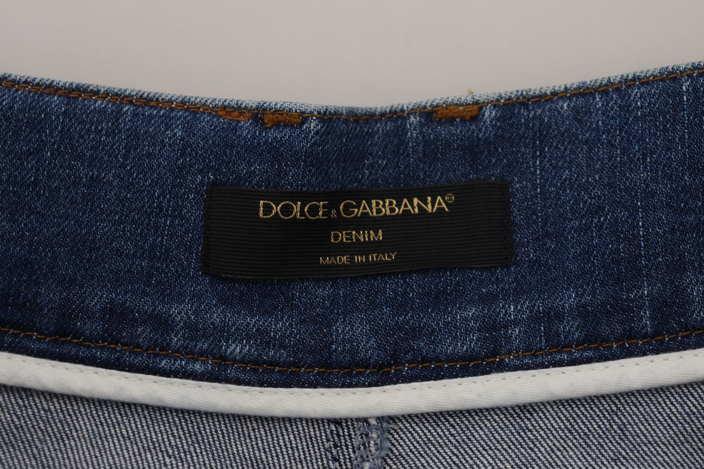 Dolce & Gabbana Blue High Waist Denim Cotton Stretch Women's Jeans