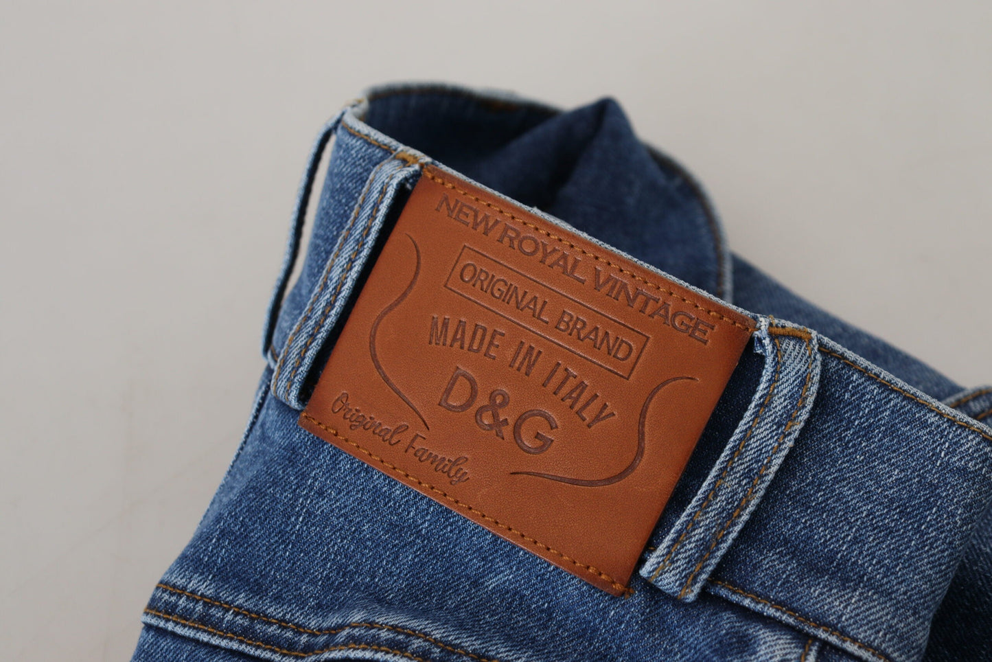 Dolce & Gabbana Blue High Waist Denim Cotton Stretch Women's Jeans