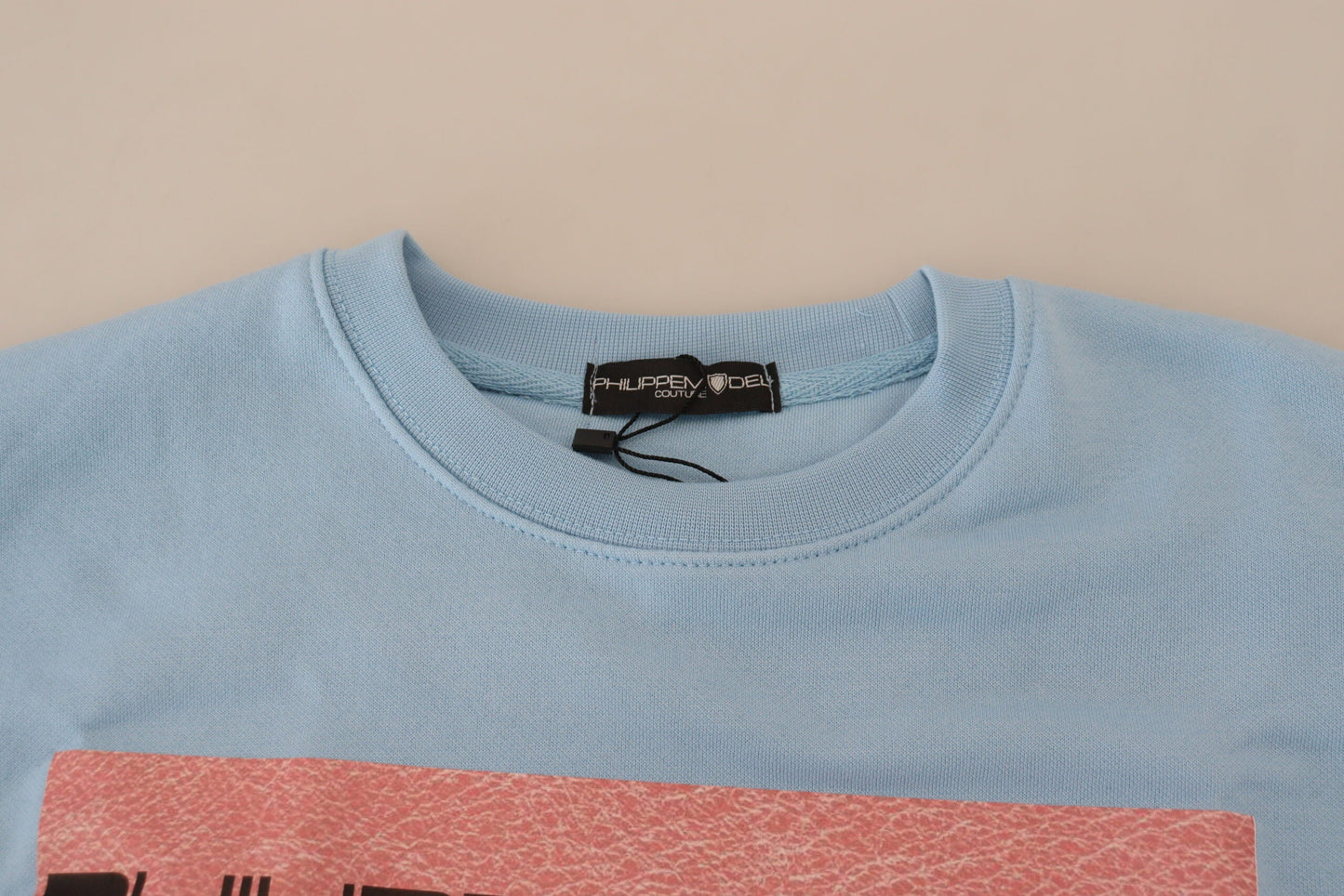 Philippe Model Light Blue Logo Printed Long Sleeves Women's Sweater