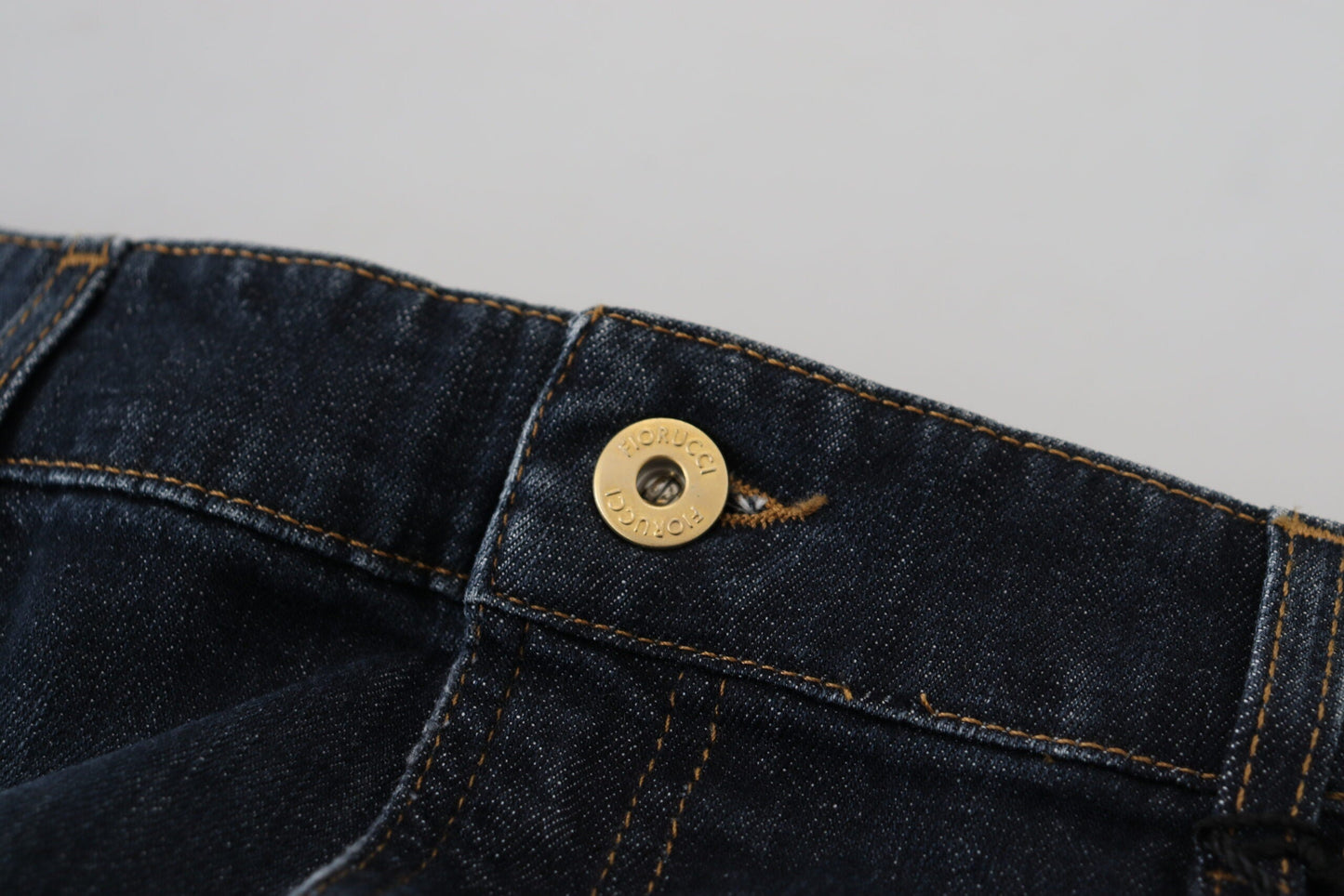Fiorucci Dark Blue Washed Mid Waist Pencil Cut Denim Women's Skirt