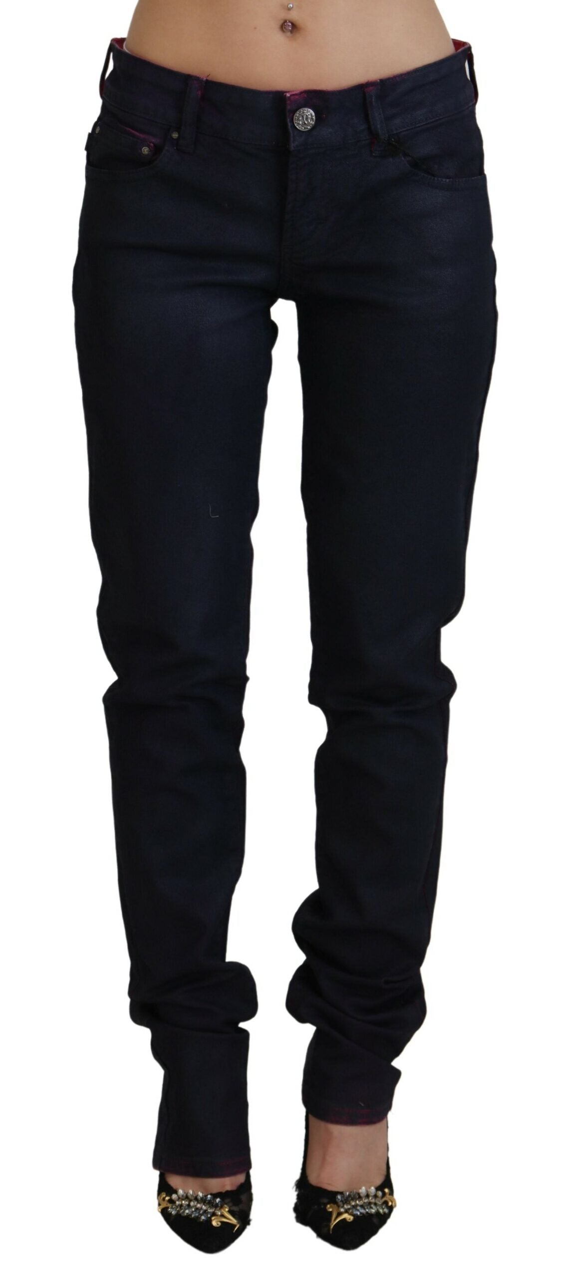 Just Cavalli Black Low Waist Slim Fit Women Casual Denim Women's Jeans