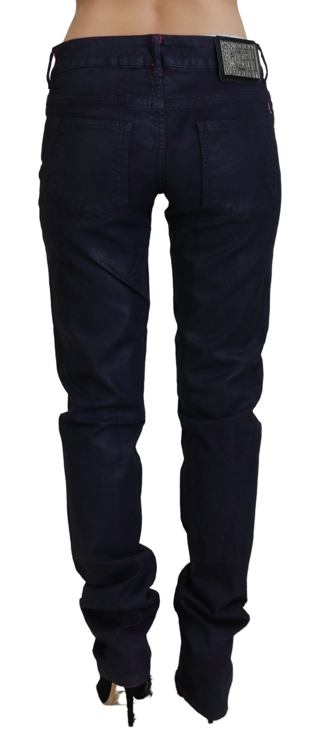 Just Cavalli Black Low Waist Slim Fit Women Casual Denim Women's Jeans