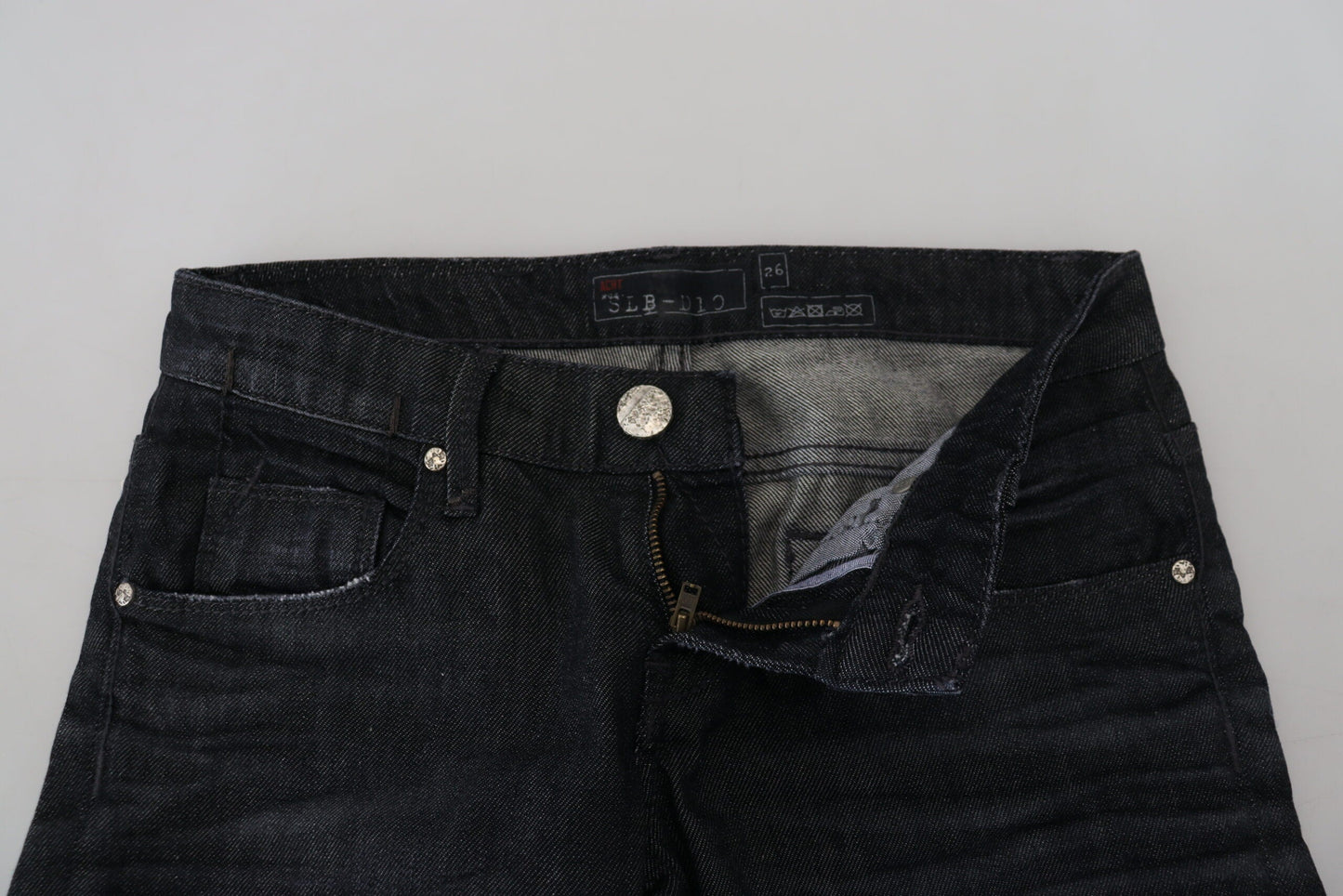 Acht Black Cotton Low Waist Slim Fit Women Casual Denim Women's Jeans