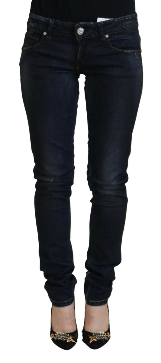 Acht Blue Cotton Low Waist Slim Fit Women Casual Women's Jeans