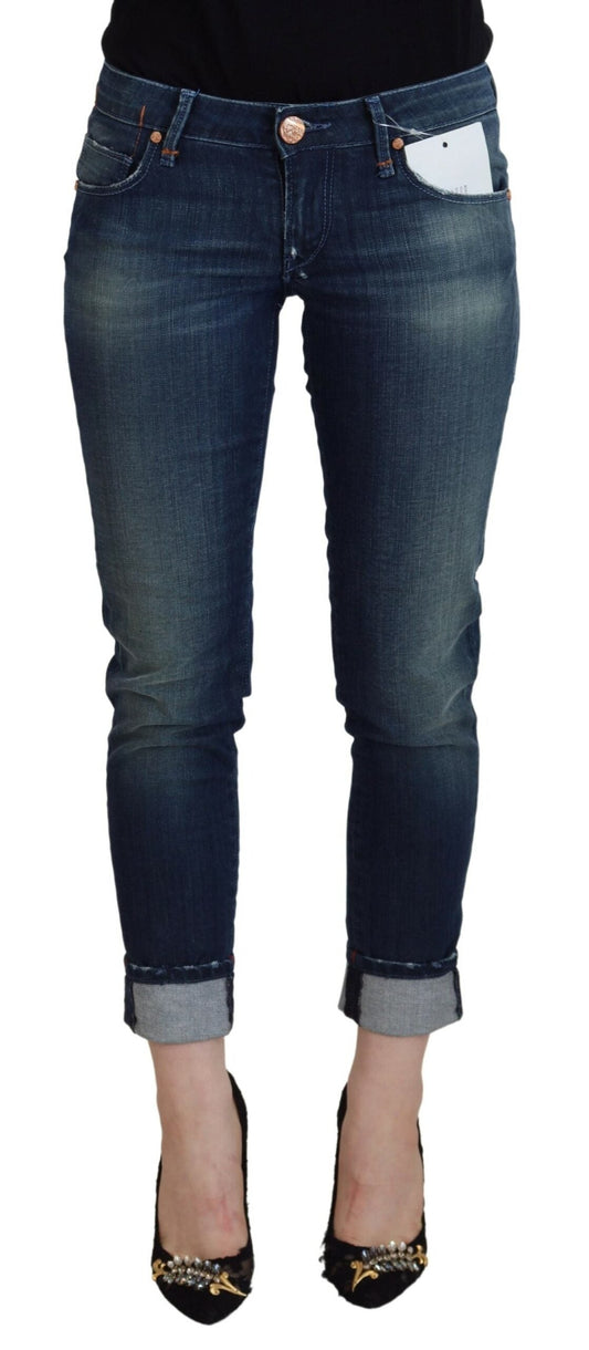 Acht Blue Cotton Slim Fit Women Casual Denim Women's Jeans
