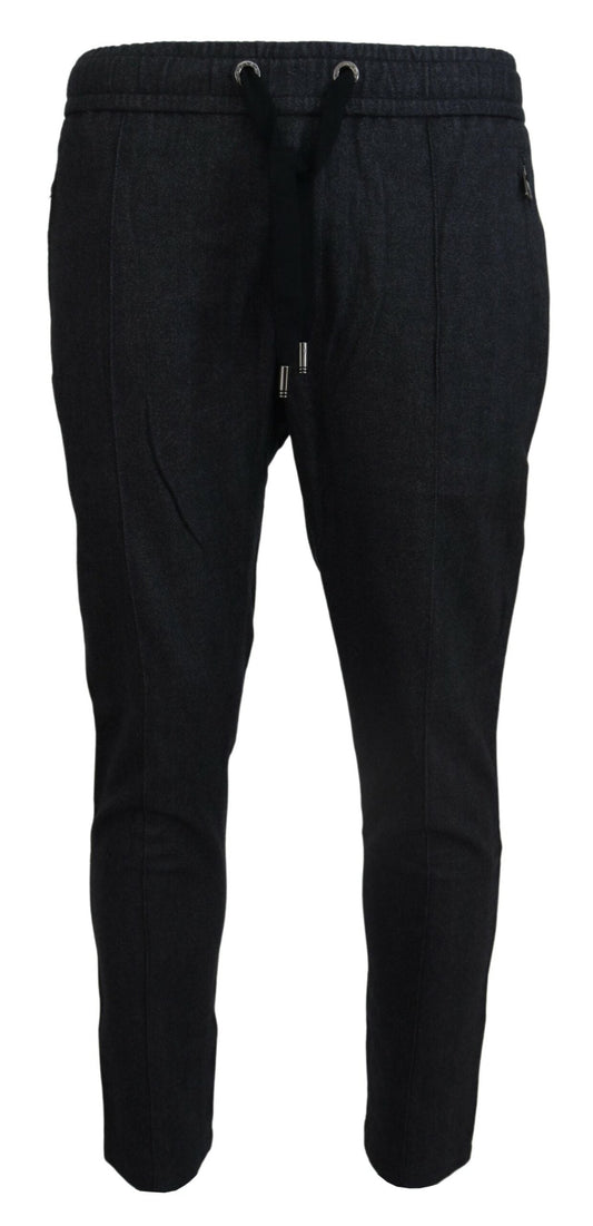 Dolce & Gabbana Gray Cotton Jogger Men Men's Pants