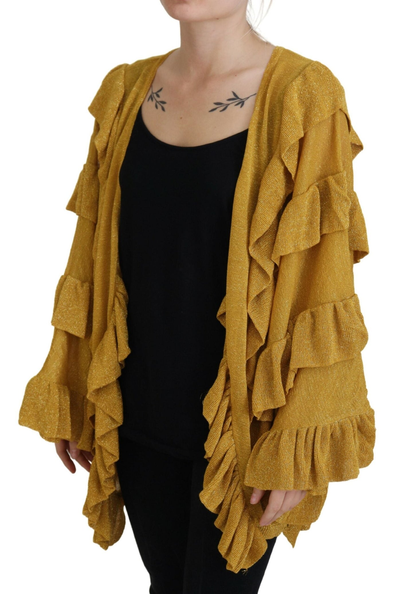 Aniye By Gold Long Sleeves Ruffled Women Cardigan Women's Sweater