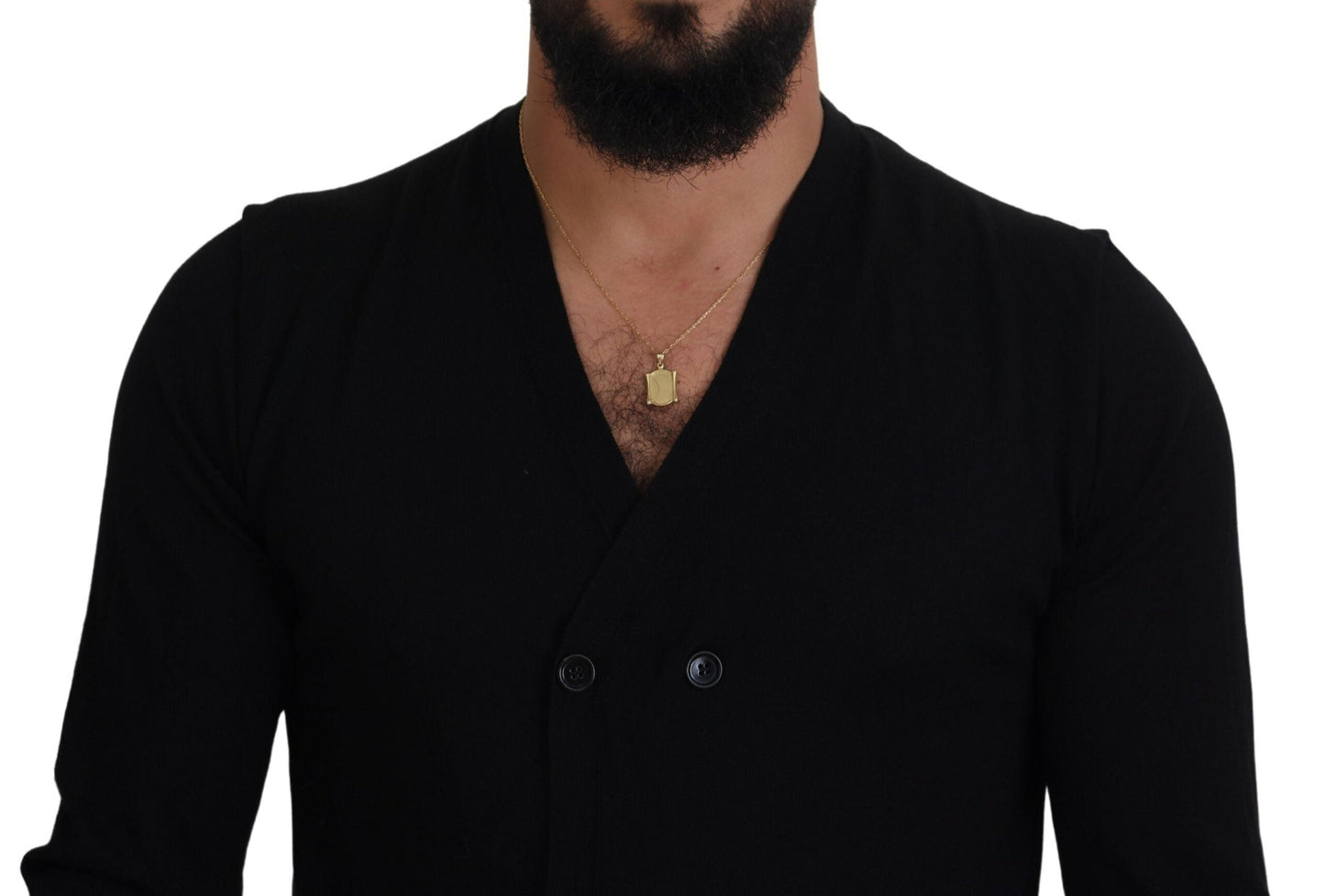Dolce & Gabbana Black Cashmere Button Down Cardigan Men's Sweater
