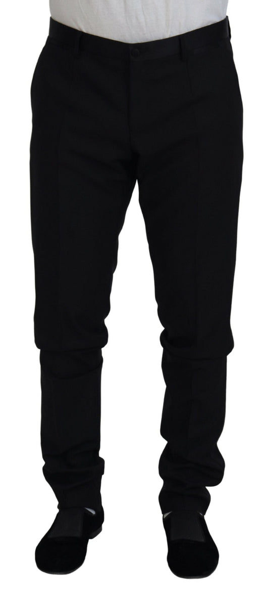 Dolce & Gabbana Black Wool Chino Dress Formal Men's Pants