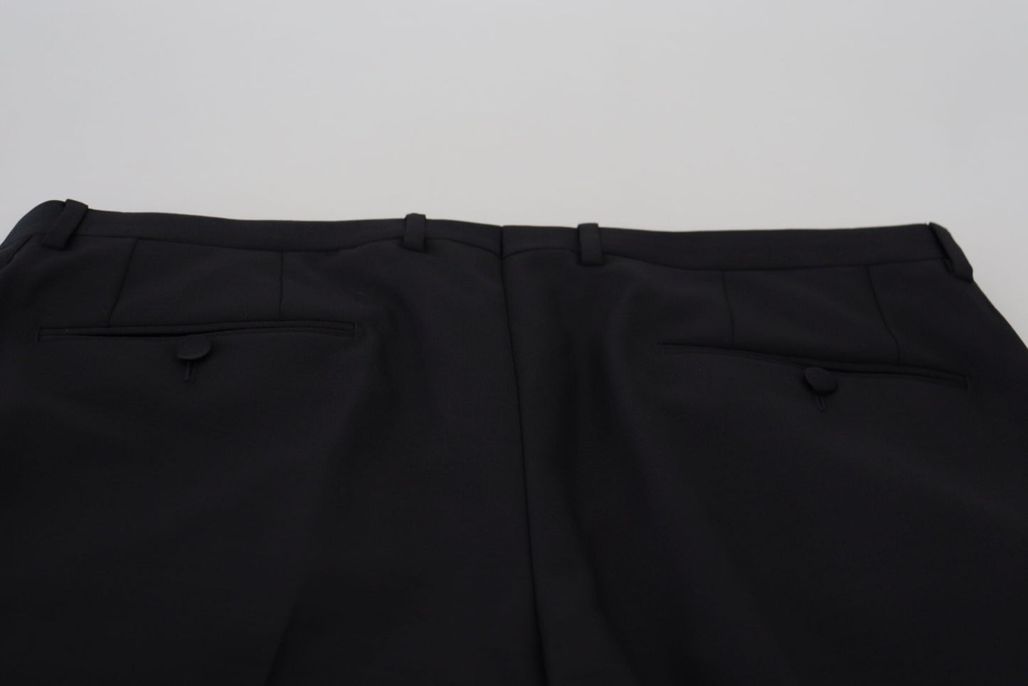 Dolce & Gabbana Black Wool Chino Dress Formal Men's Pants