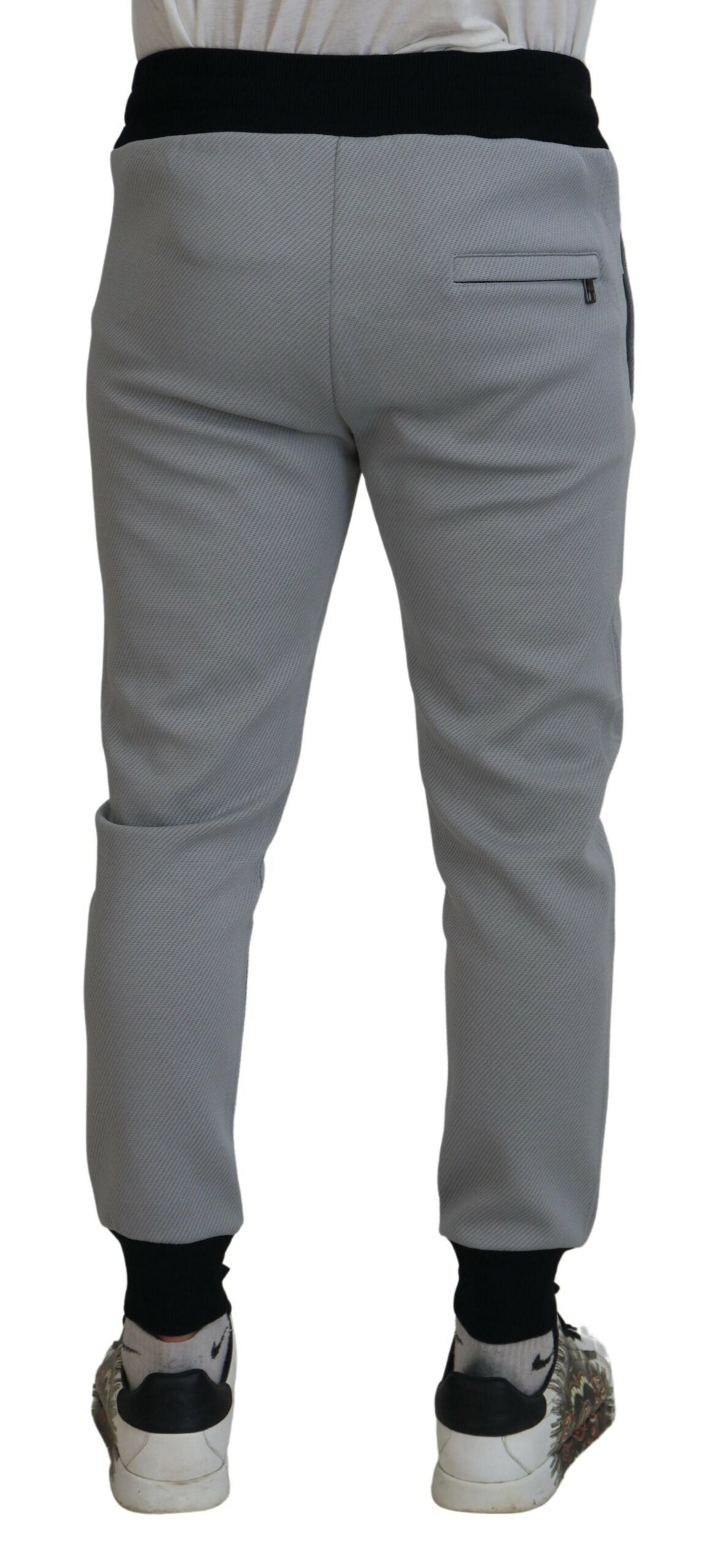 Dolce & Gabbana Gray Polyester SweatMen's Jogger Men's Pants