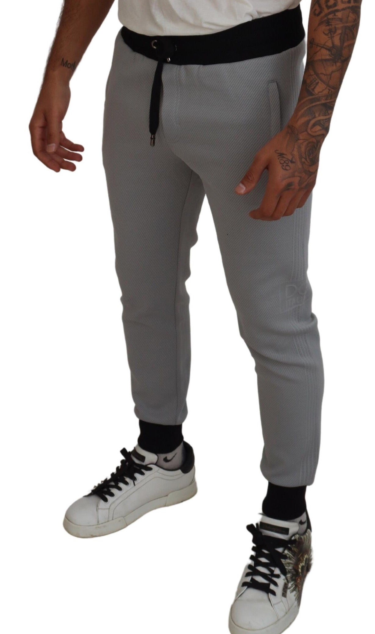 Dolce & Gabbana Gray Polyester SweatMen's Jogger Men's Pants