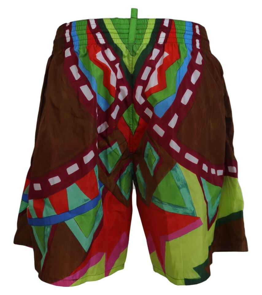 Dsquared�� Multicolor Printed Men Beachwear Swimwear Men's Short