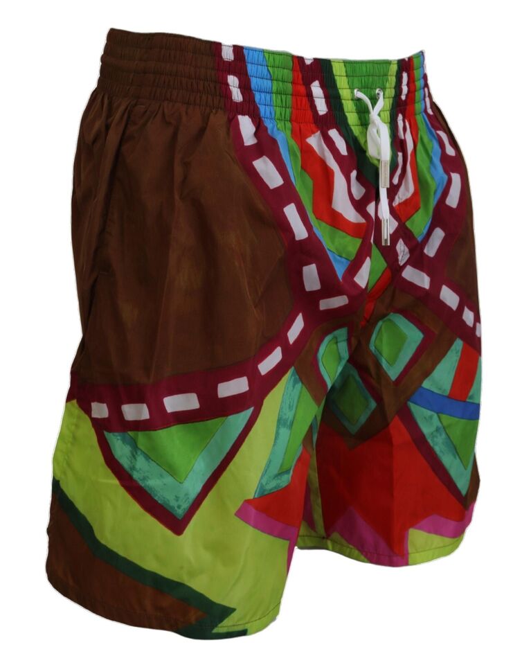 Dsquared�� Multicolor Printed Men Beachwear Swimwear Men's Short