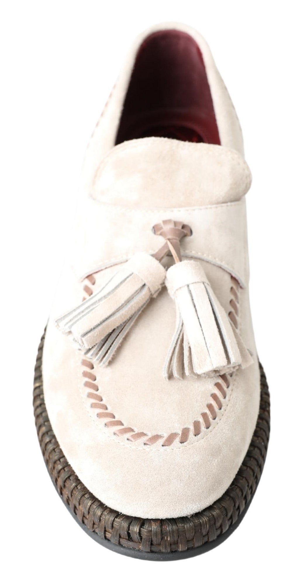 Dolce & Gabbana Ivory Suede Leather Men Espadrille Men's Shoes