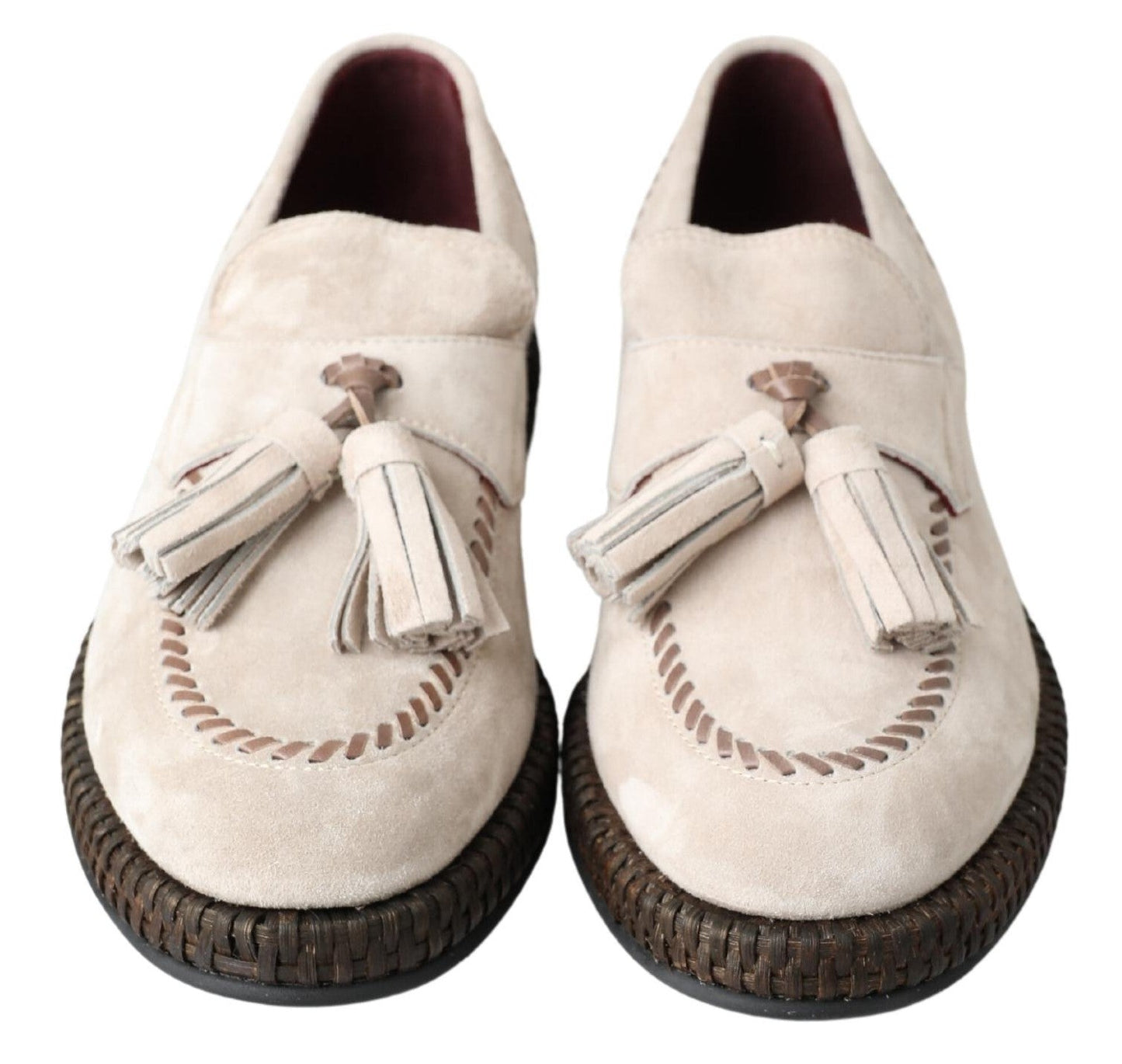 Dolce & Gabbana Ivory Suede Leather Men Espadrille Men's Shoes